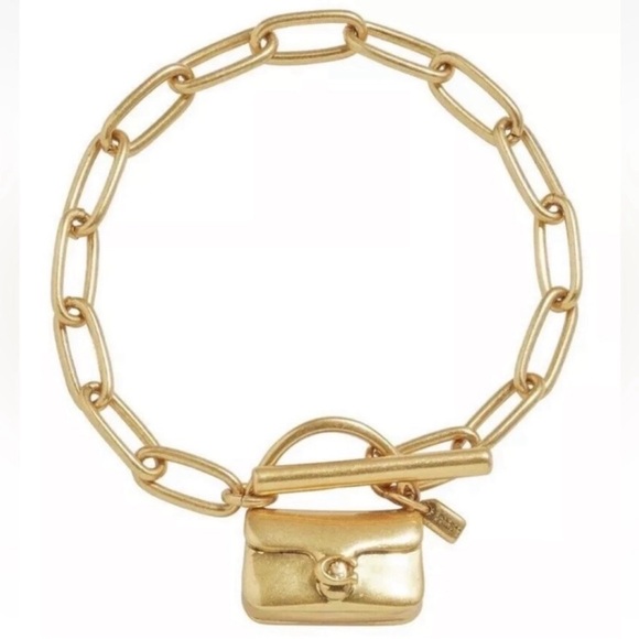 Coach Signature Tabby Mini Handbag Purse
Bracelet - Gold tone Brass Toggle - Picture 1 of 4